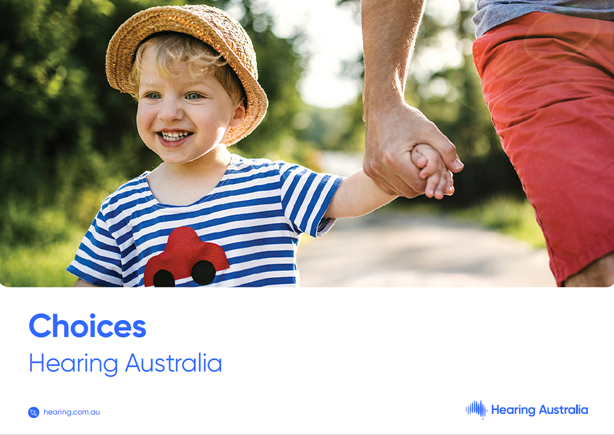 Cover of the "Choices" book, a free resource for parents and families of children newly diagnosed with hearing loss