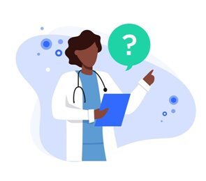 Illustration of a Hearing Australia audiologist at work