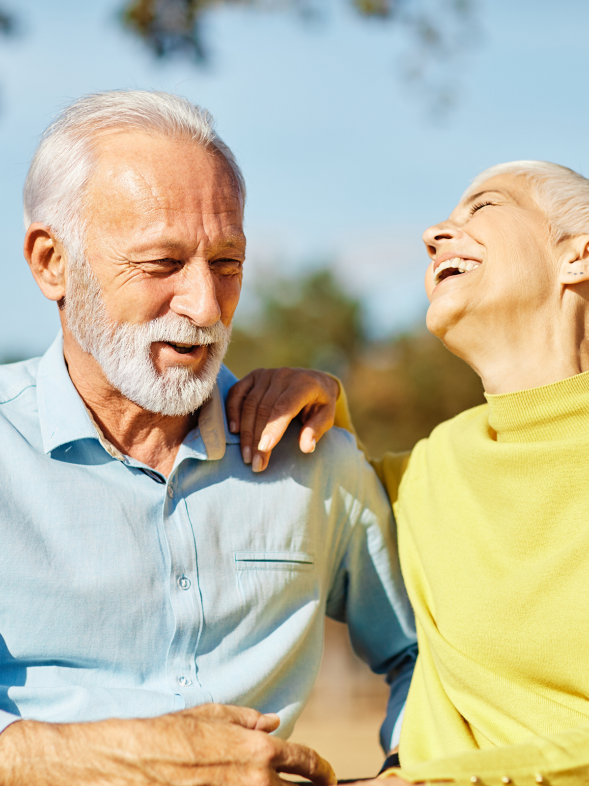 Senior couple enjoying the outdoors