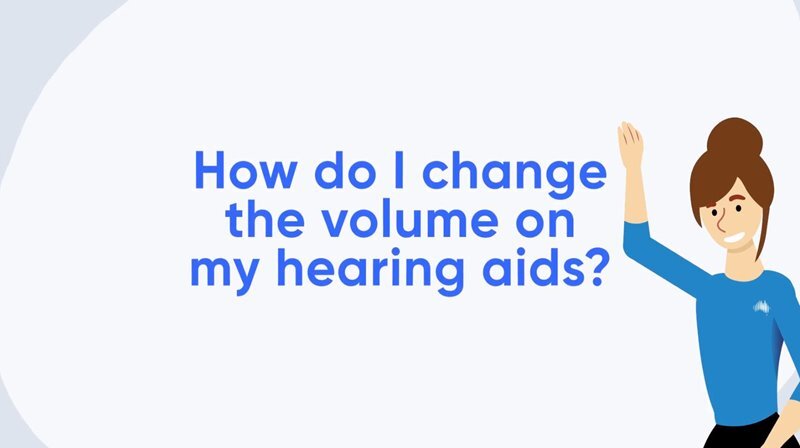 How do I change the volume on my hearing aids?
